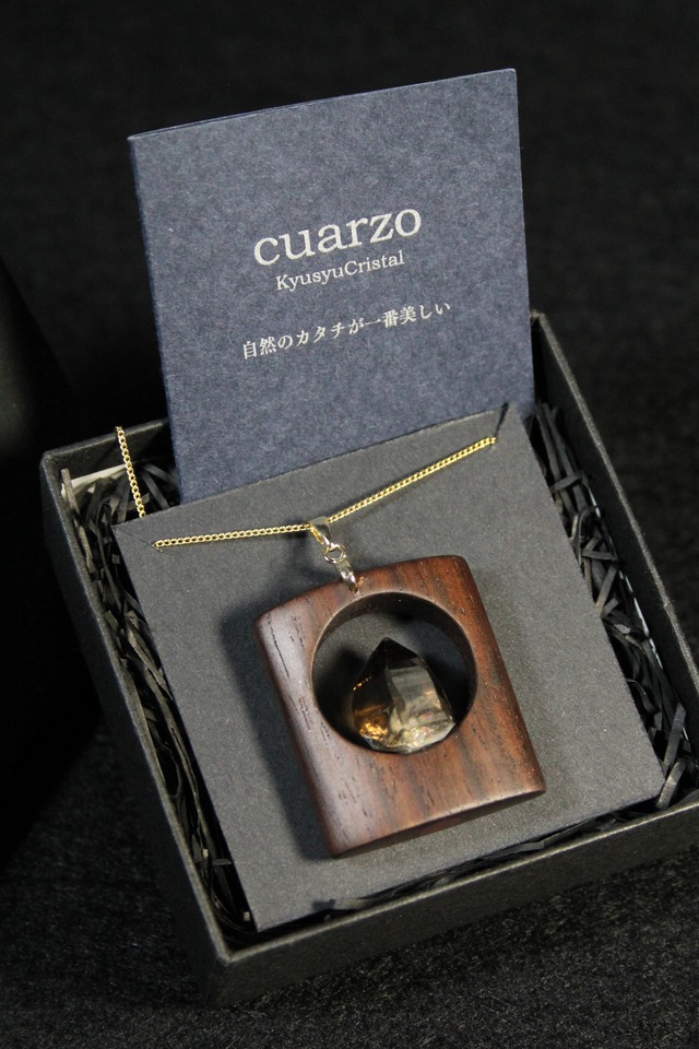 【221】宮崎スモーキー パープルハートペンダント