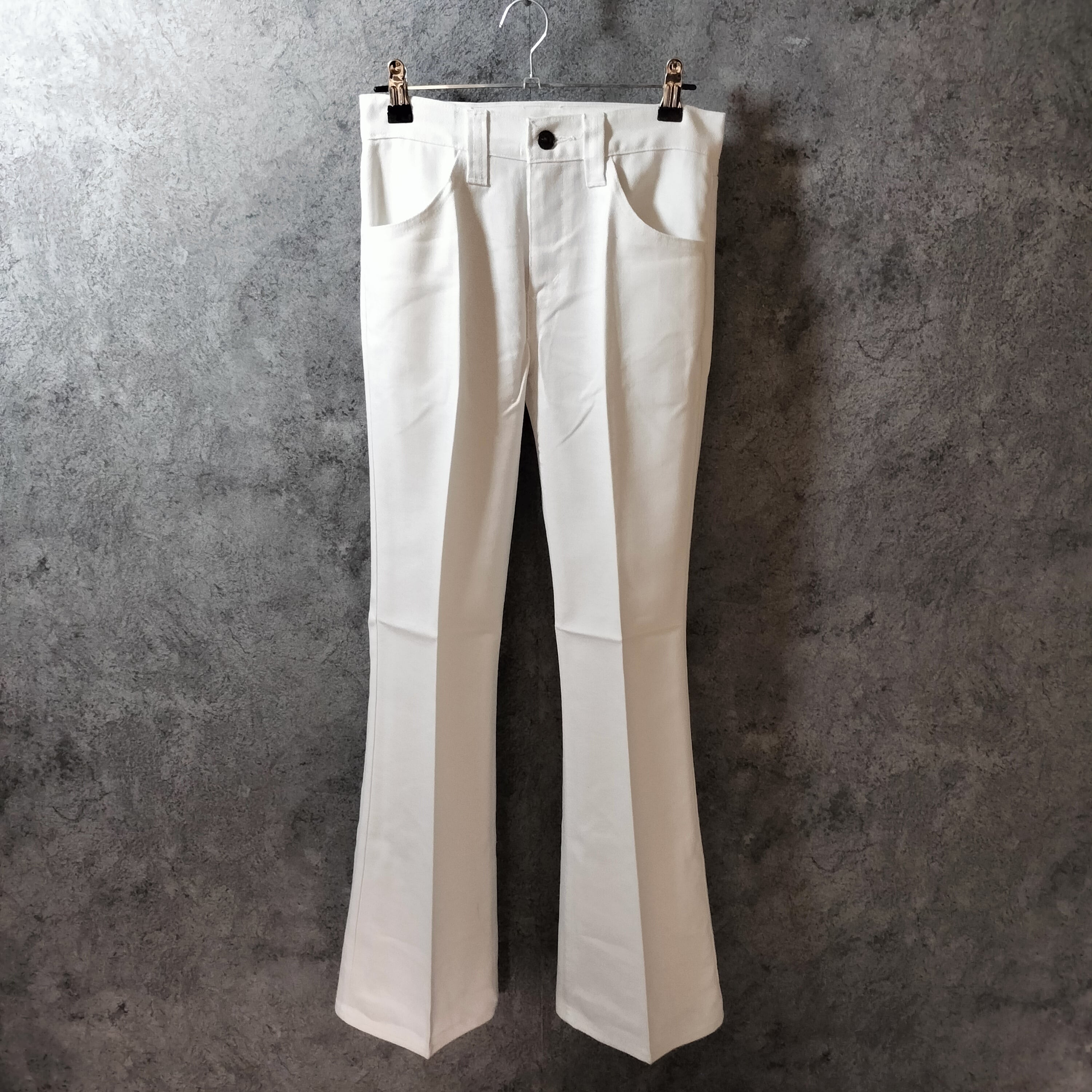 70s DEADSTOCK Levis 646 STA-PREST WHITE w27 L32 | ambitious