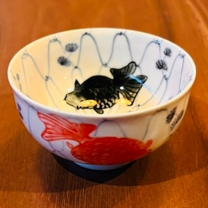 酒盃 金魚画