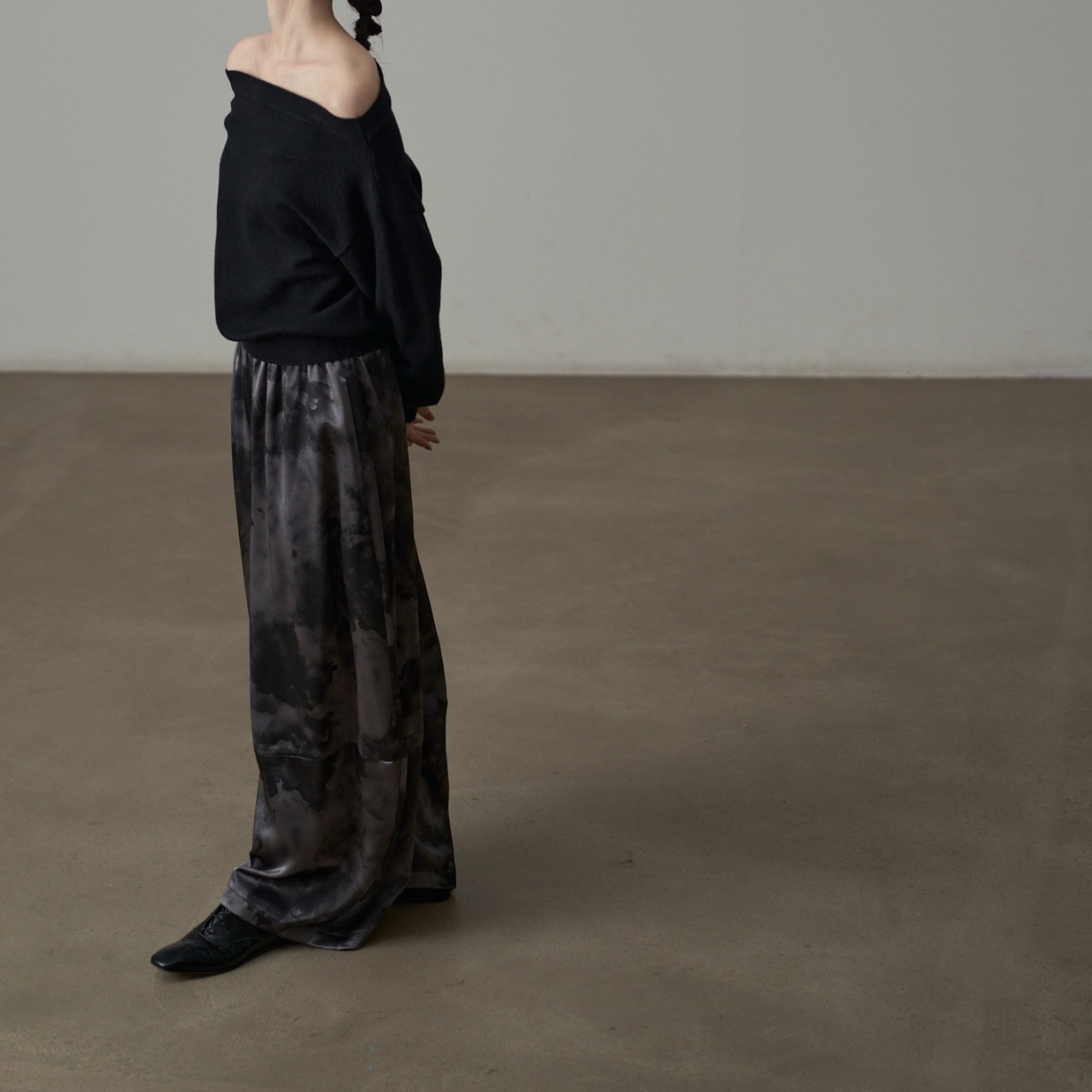 Marble Wide Pants T3981