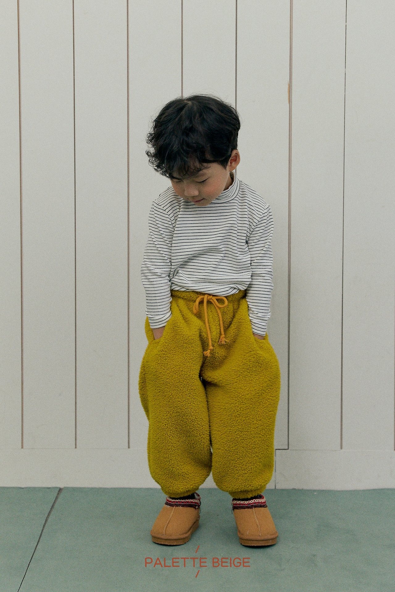 the beige［取寄］stripe slim turtle neck tee 26winter