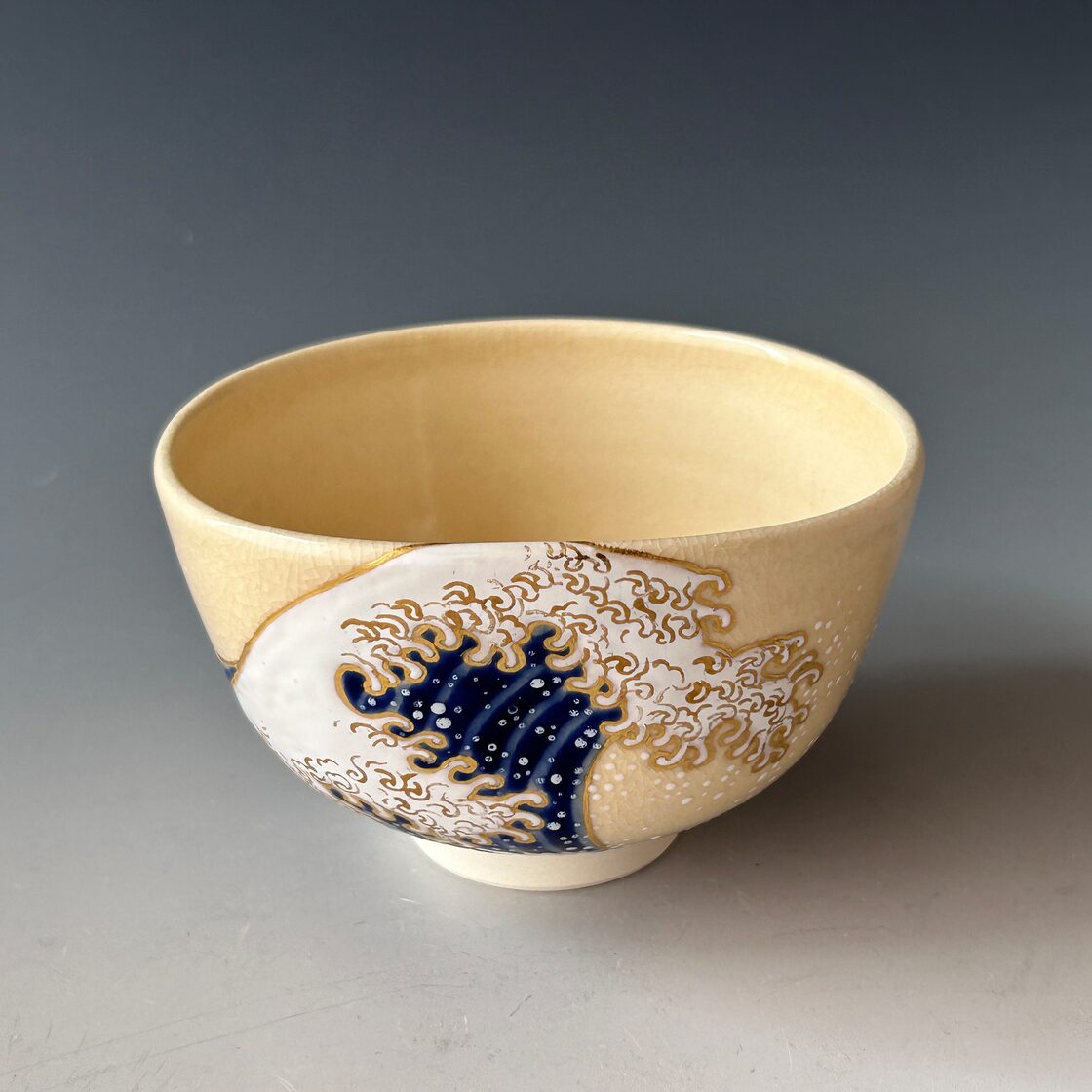 イ410 数茶碗『暁窯 岡田暁山』『四季華々絵変 11客 共 