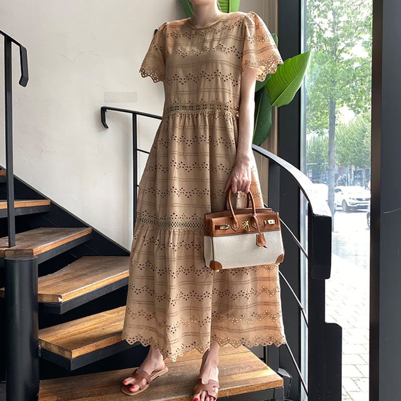 レトロロングワンピース Lulumakani