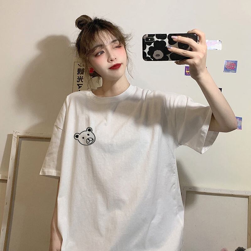 ホワイトTシャツ シャツ サマールーズトップス 夏物 スーパーモール17316612089