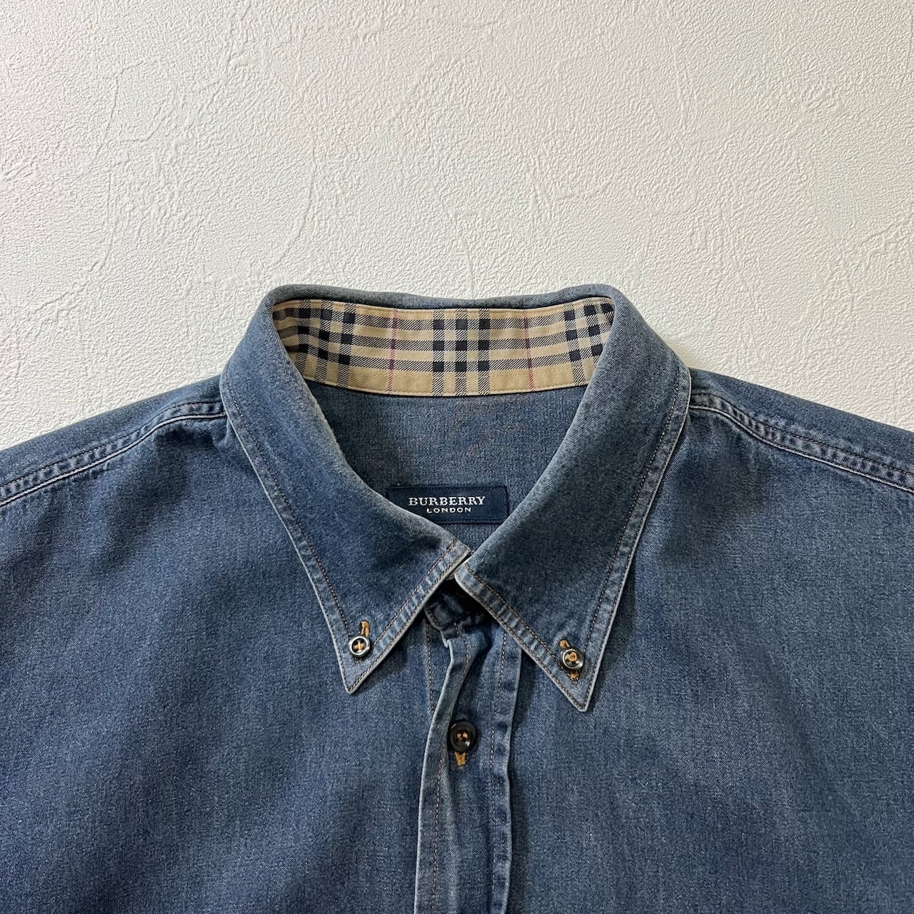 90s BURBERRY LONDON デニムシャツ バーバリー 長袖シャツ 古着 | RUFFY