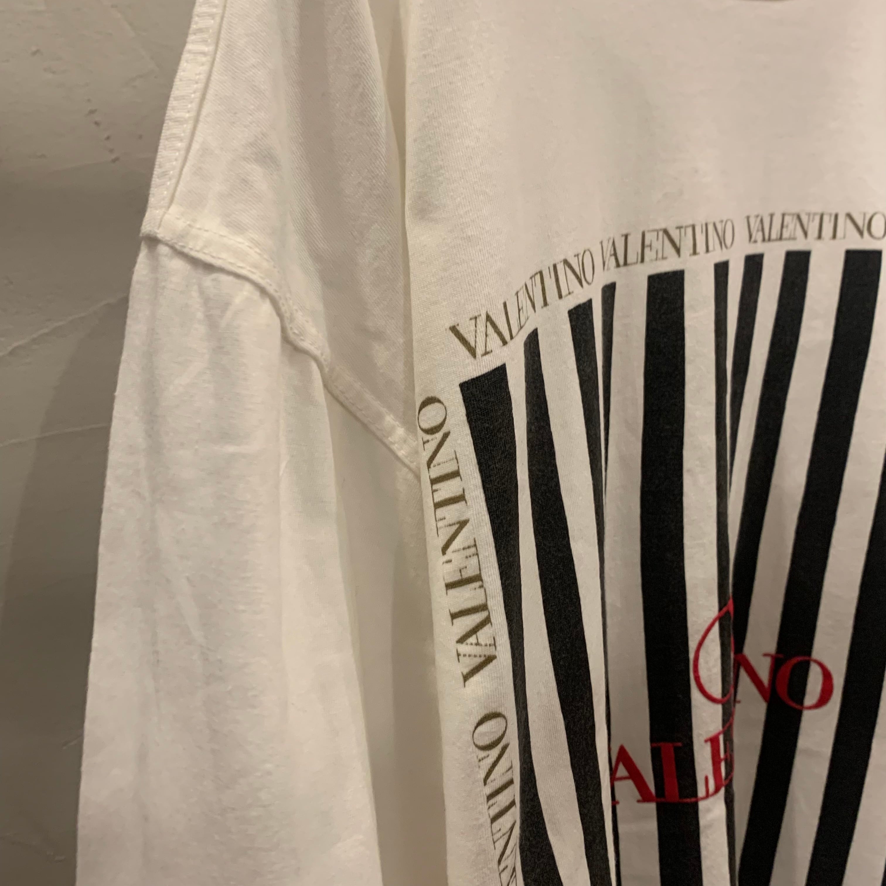 VALENTINO STUDIO / logo embroidery T-shirt / 90's