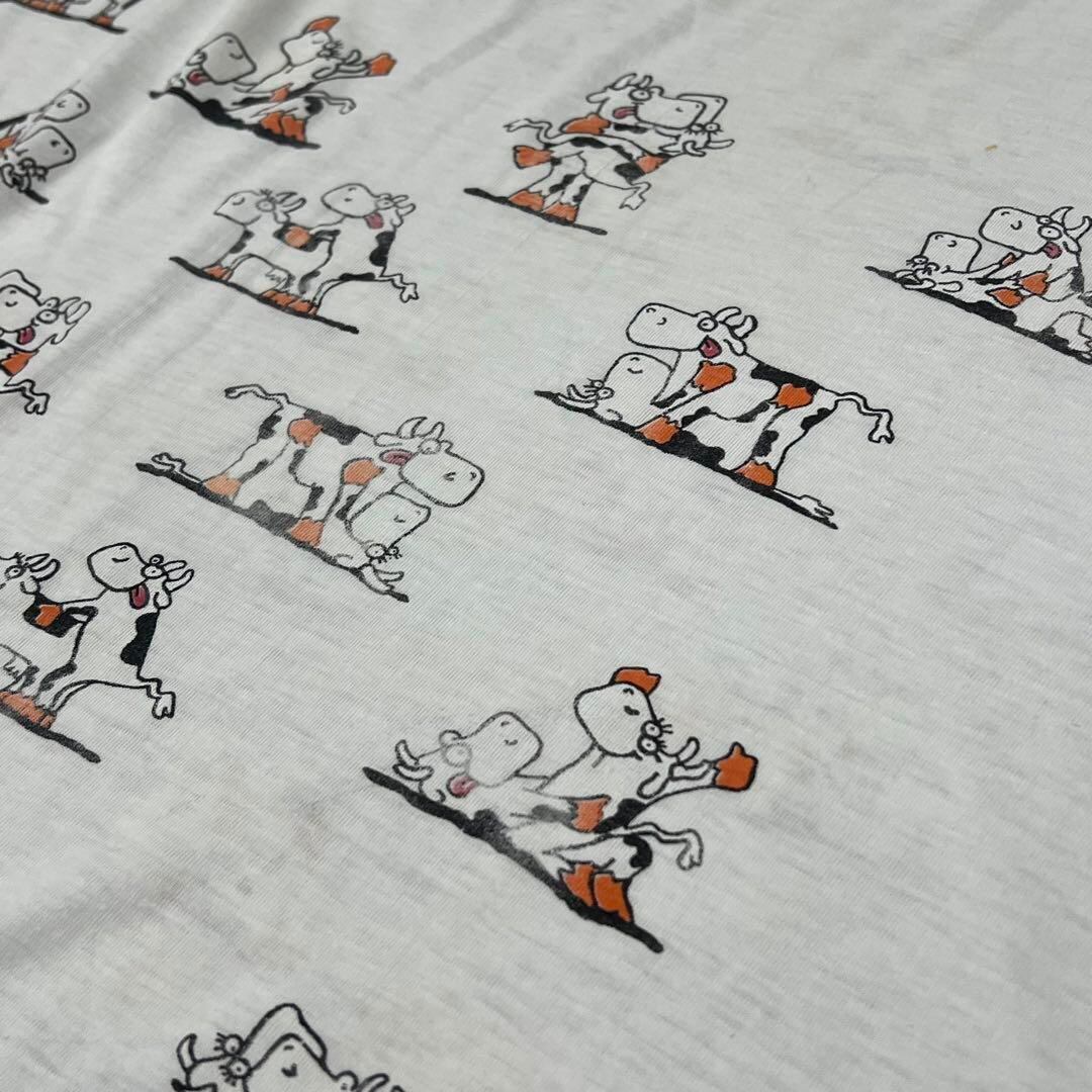 ヨーロッパ ユーロビンテージ エロT 四十八手 80s 90s tシャツ 牛 白