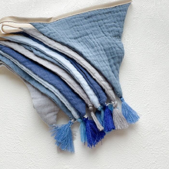 即納”fringe Flag garland [4type] :フラッグ ガーランド カラフル