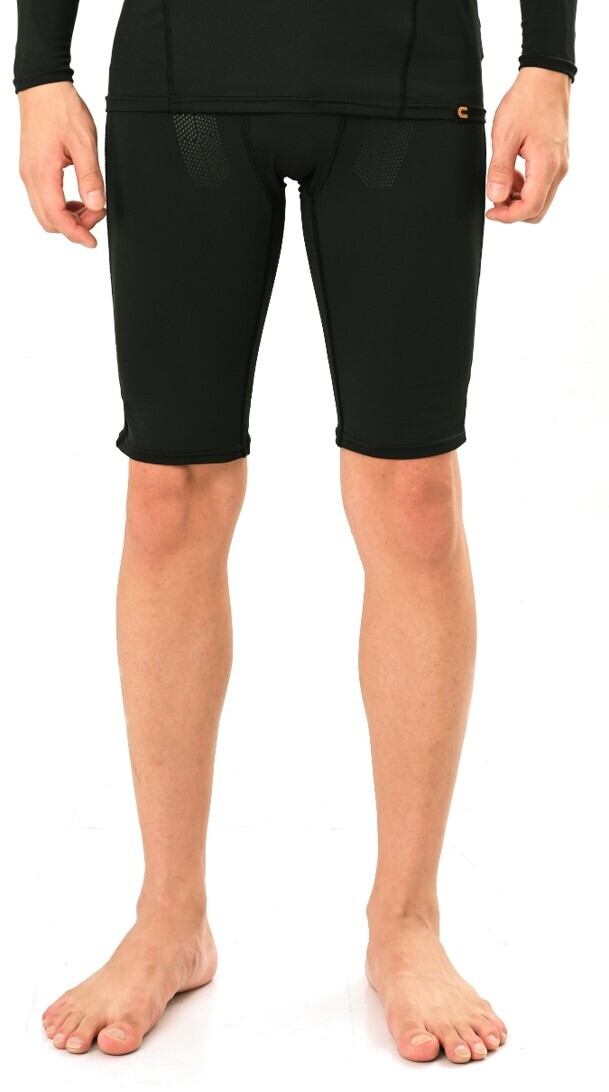 遠赤外線+温泉鉱石  ”巡る”  遠赤外線スパッツ =べたつき防止ストレッチ3D/ショート=