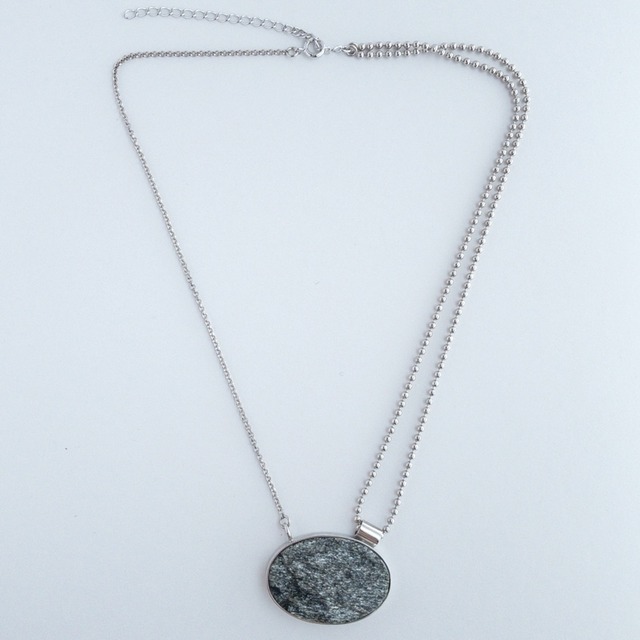 Mica ＆Silver pendant　no.19003