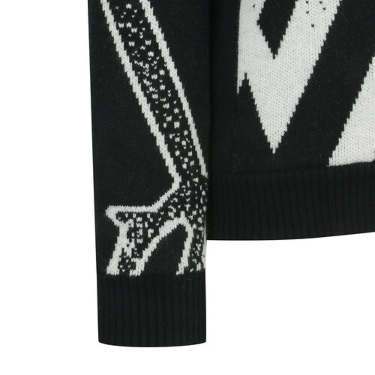 M BIG LOGO INTARSIA WIND BLOCK ZIP-UP CARDICAN