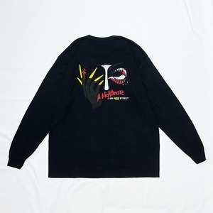 ヴィンテージ風プリント ロングスリーブT 隈取メイクヤマンバ 歌舞伎 90'sギャル 古着風  M L XL