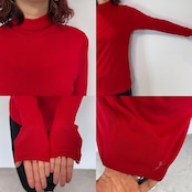 フロントダブルハイネックシアーPO/レッド