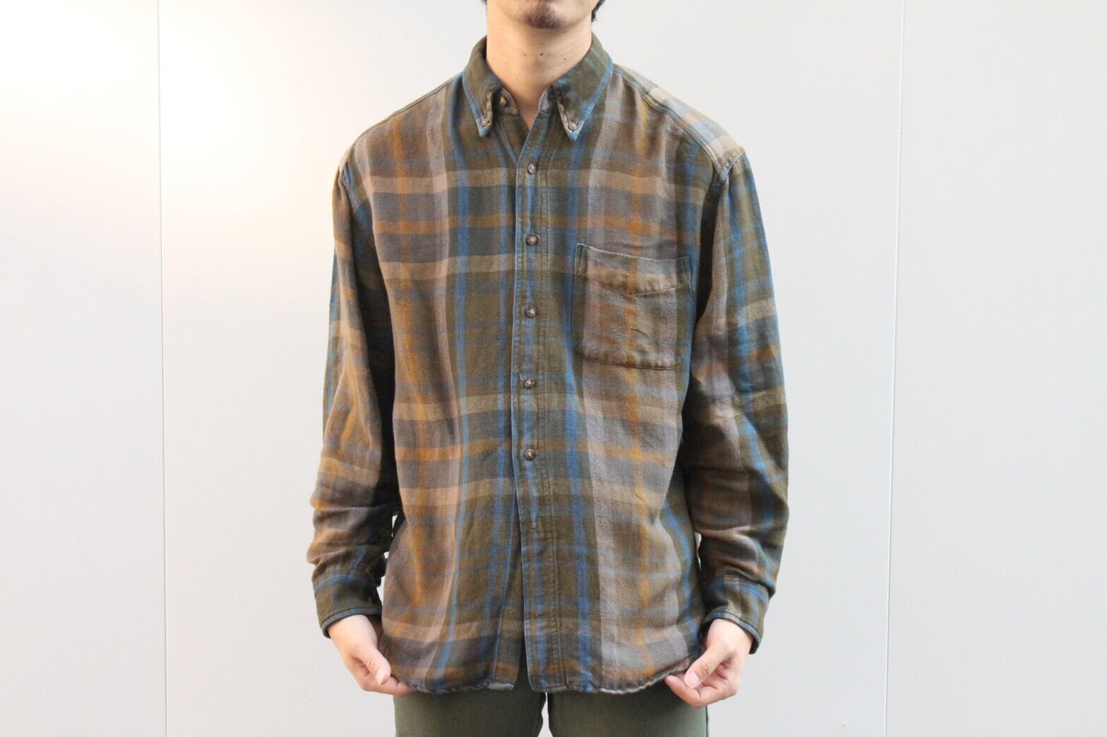 90s OLD GAP Linen×Rayon Check Shirt