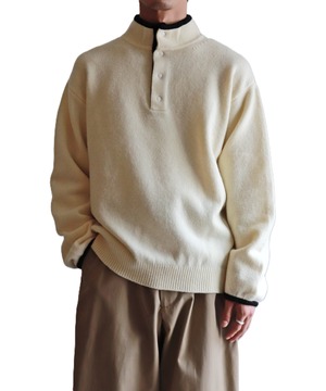 UNUSED / US2517 5G WOOL PULLOVER KNIT (OFF WHITE)