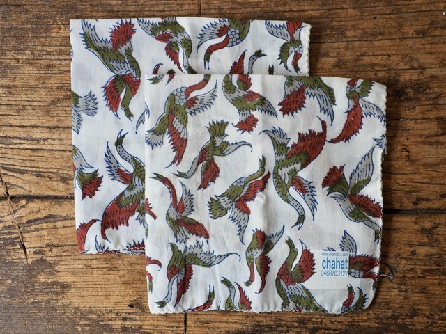 156ri049 Block Print Handkerchief b75