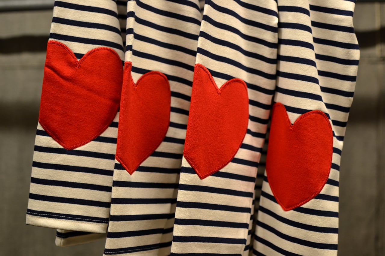 SAINT JAMES OUESSANT HEART ELBOW PATCH（セントジェームス