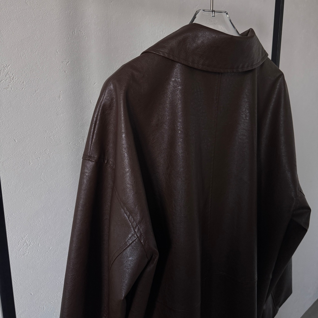 【受注予約1週間】レザーライクオーバーJK/ブラウン