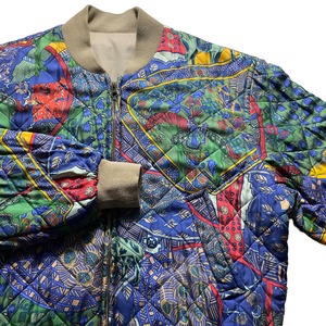 vintage HERMES reversible bomber jacket “ART des STEPPES”