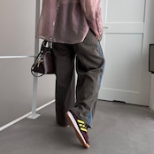 ピンストライプトラックスPT/ブラウン