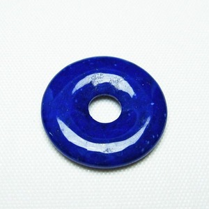 ラピスラズリ ピーディスク ドーナツ型 ルース 平安扣 一点物 メール便可 [M便 1/10] 112-6233