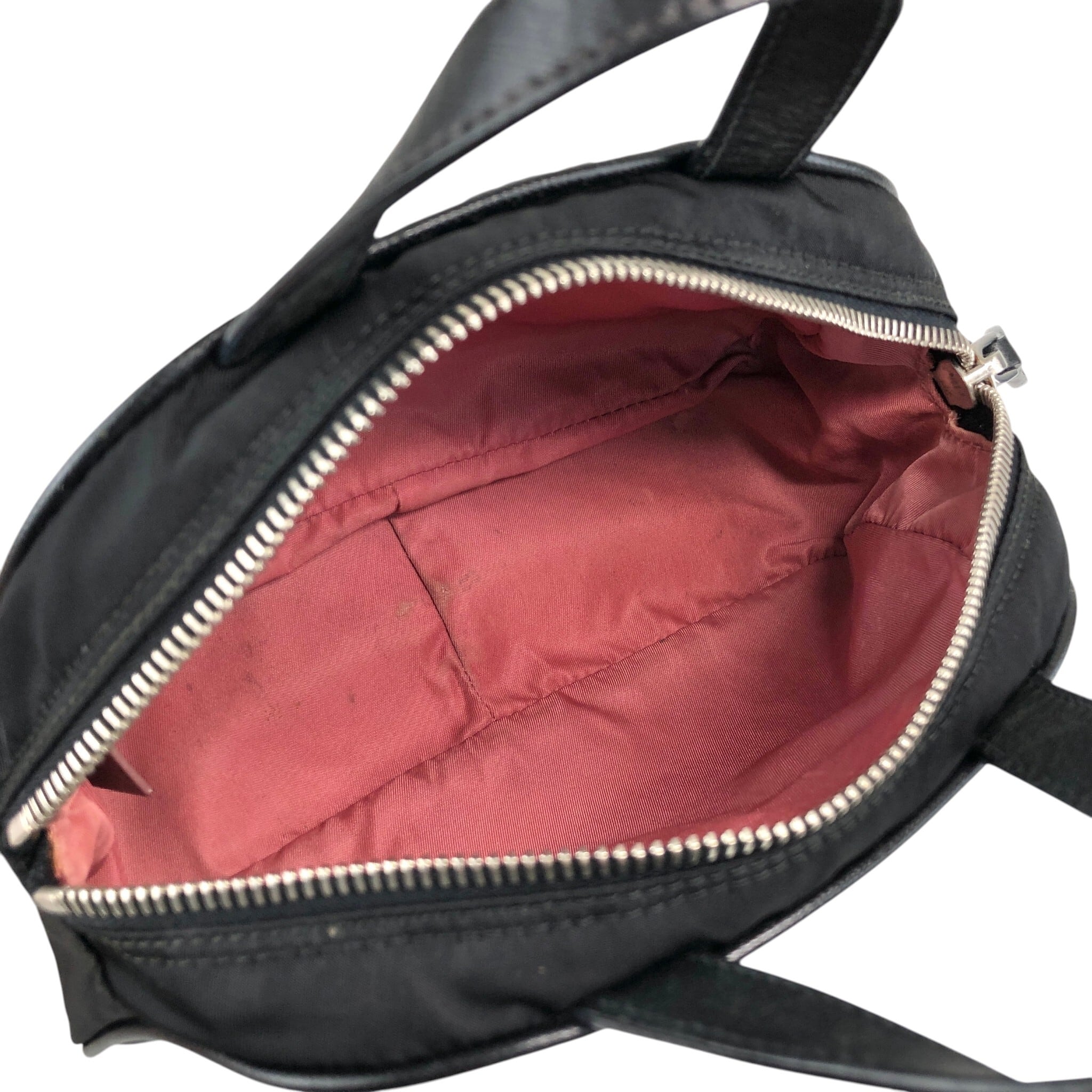 PRADA プラダ ハンドバッグ ブラック ロゴ ナイロン ミニバッグ