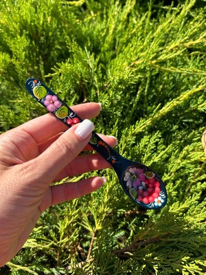 ペトリキフカ塗り　木製スプーン（ホメンコ作) 16cm