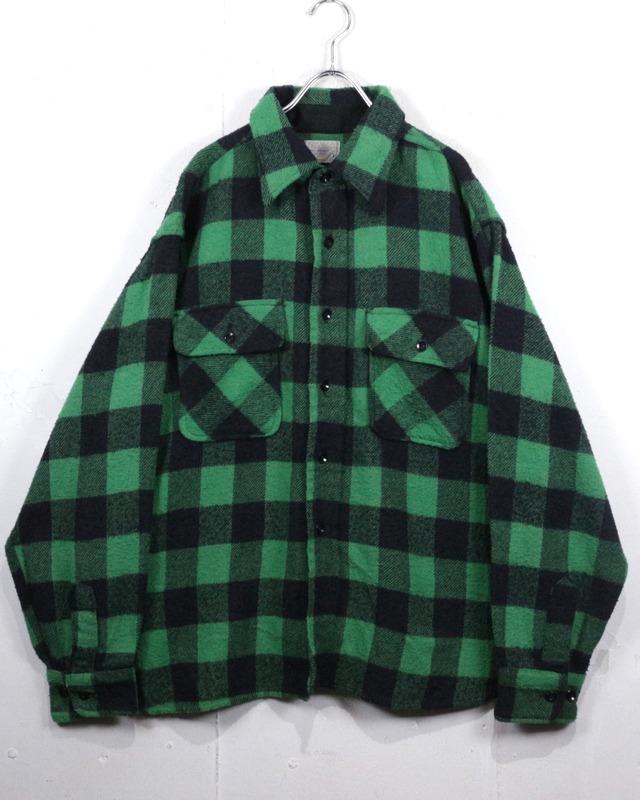 【Caka act2】70’s “J.C. Penney” Buffalo Check Vintage Heavy Flannel Shirt