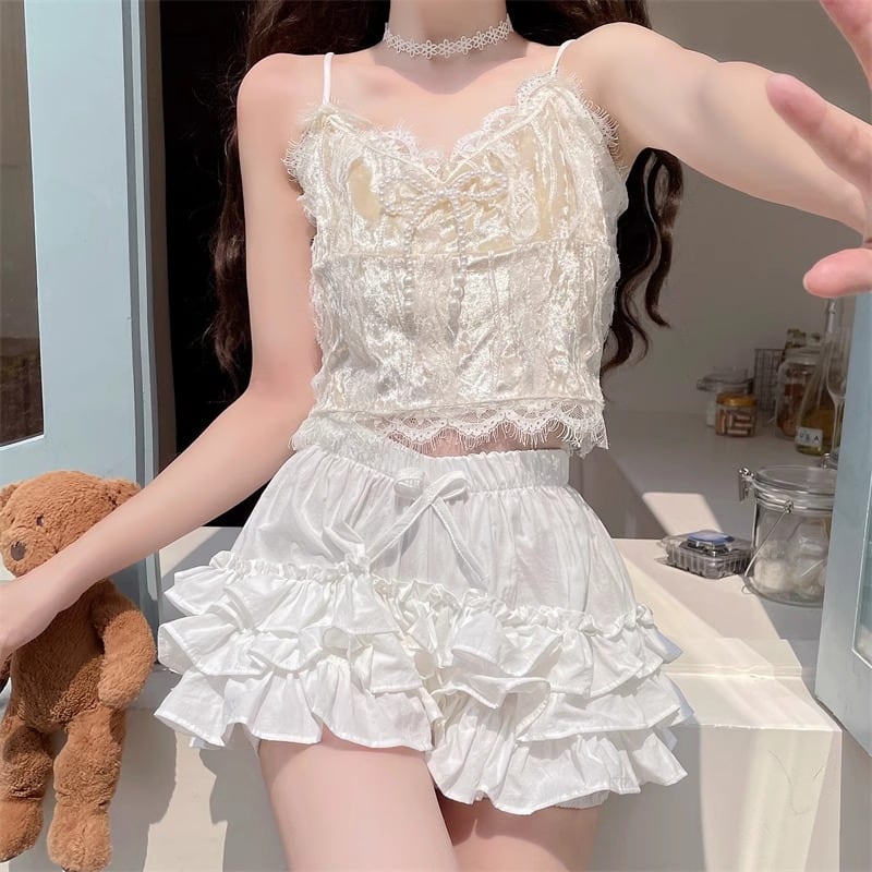 2色／ティアードフリルショートパンツ ・55797 | sucrier  