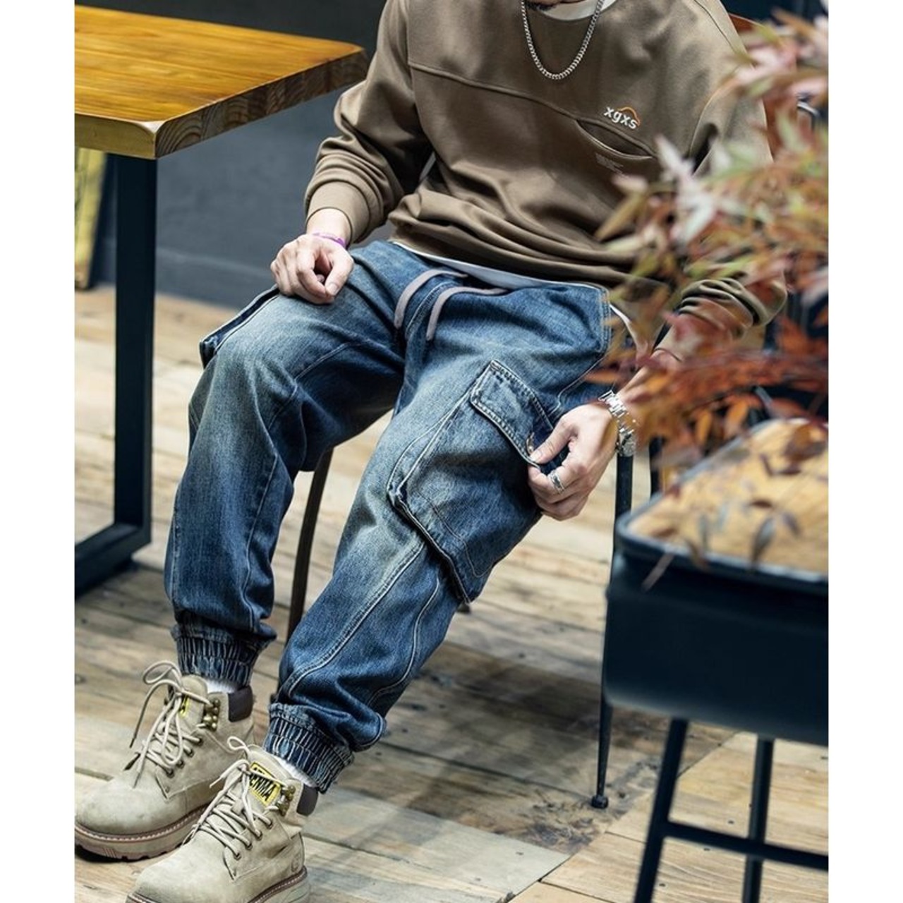 ヴィンテージカーゴデニムジョガーパンツ 10138