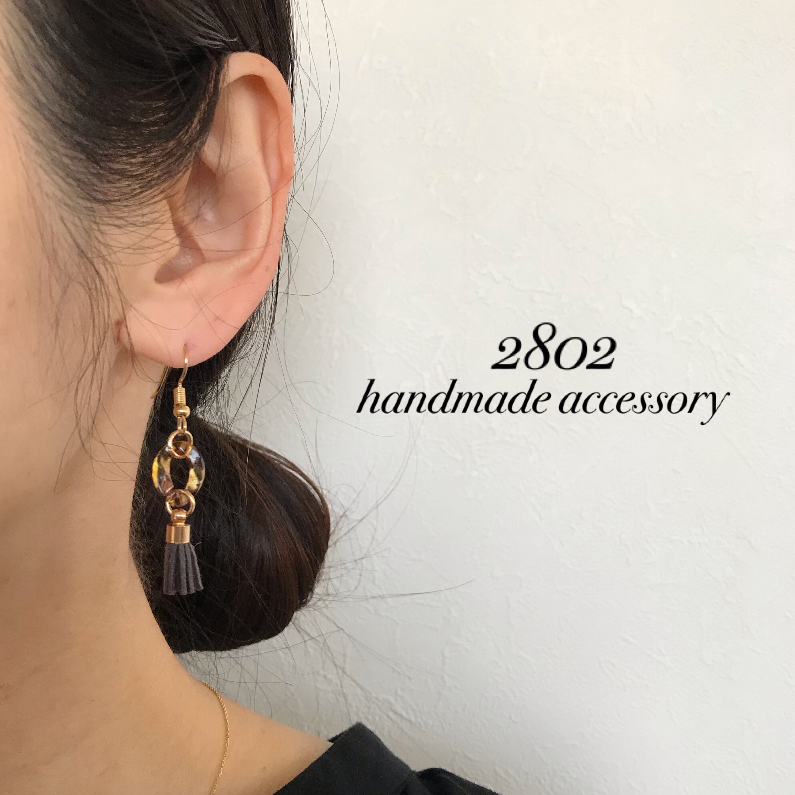 ミニタッセルピアス | handmade accessory 2802