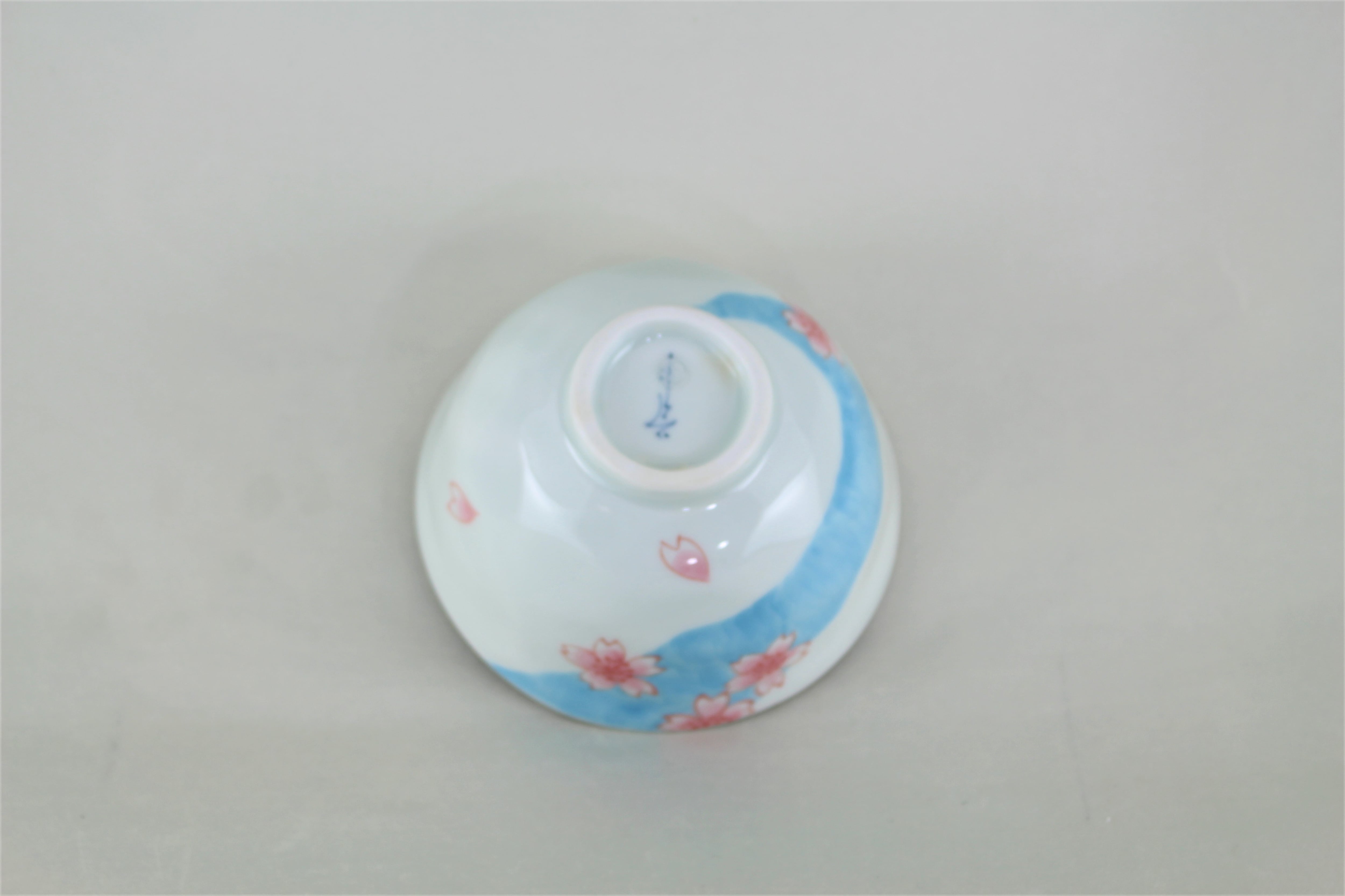 流水桜　飯碗（小）