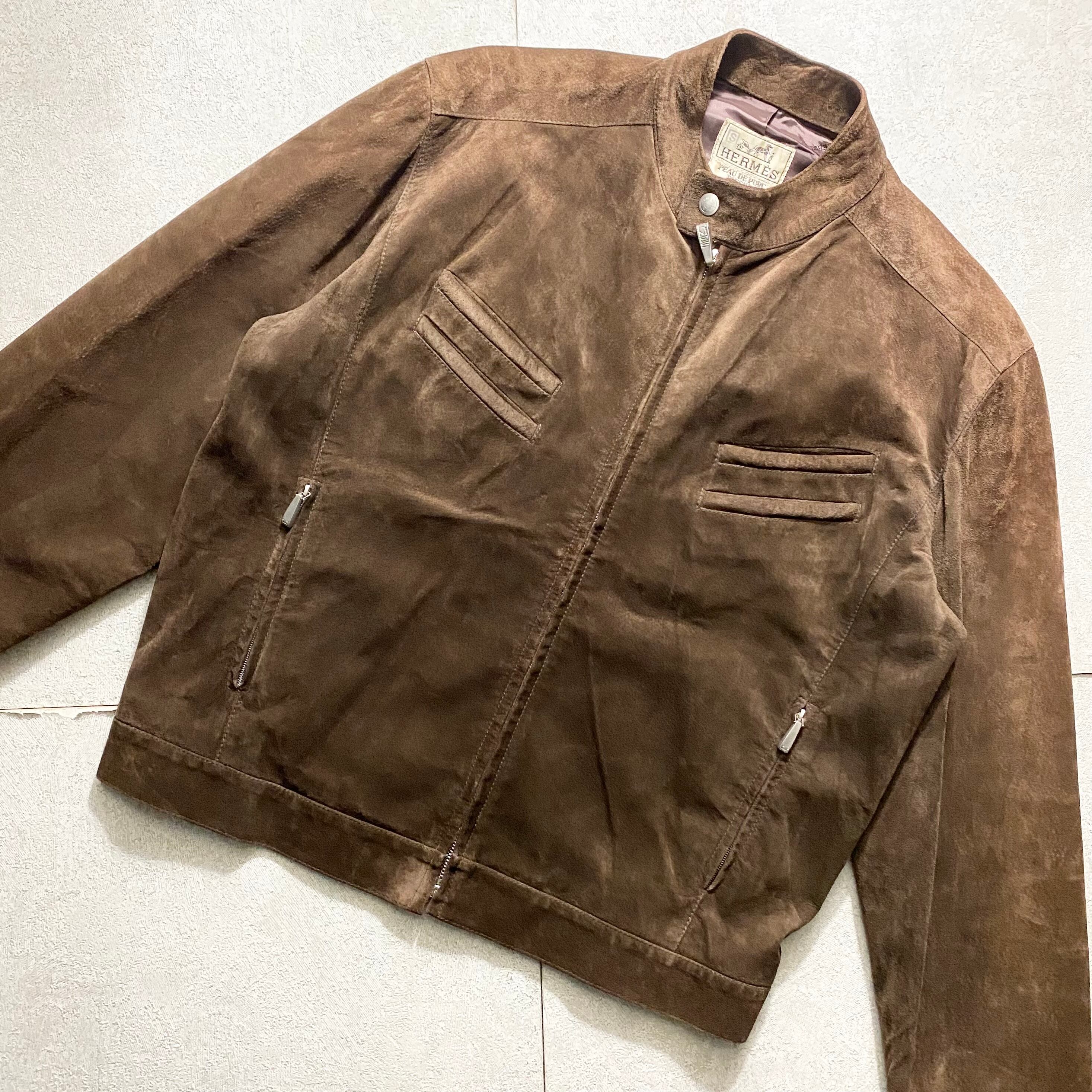 vintage HERMES suede riders jacket | NOIR ONLINE