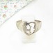 ハートに星のデザインのリング　サイズ11  シルバーアクセサリーのセール通販 12014S