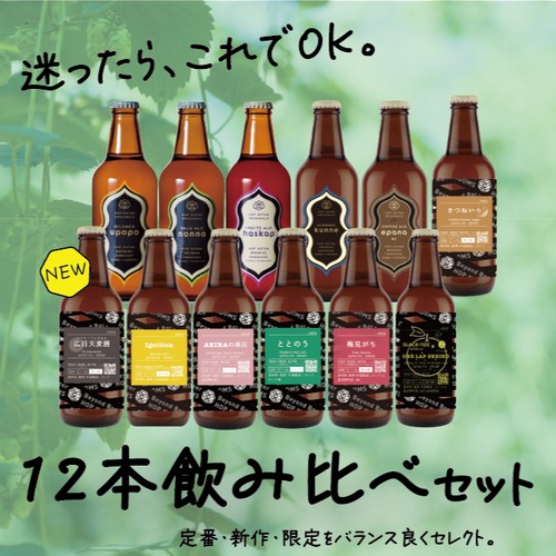 【全部楽しめる！】迷ったらこちら！しっかり楽しむ12本飲み比べセット