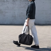 帆布のボストンバッグM ブラック