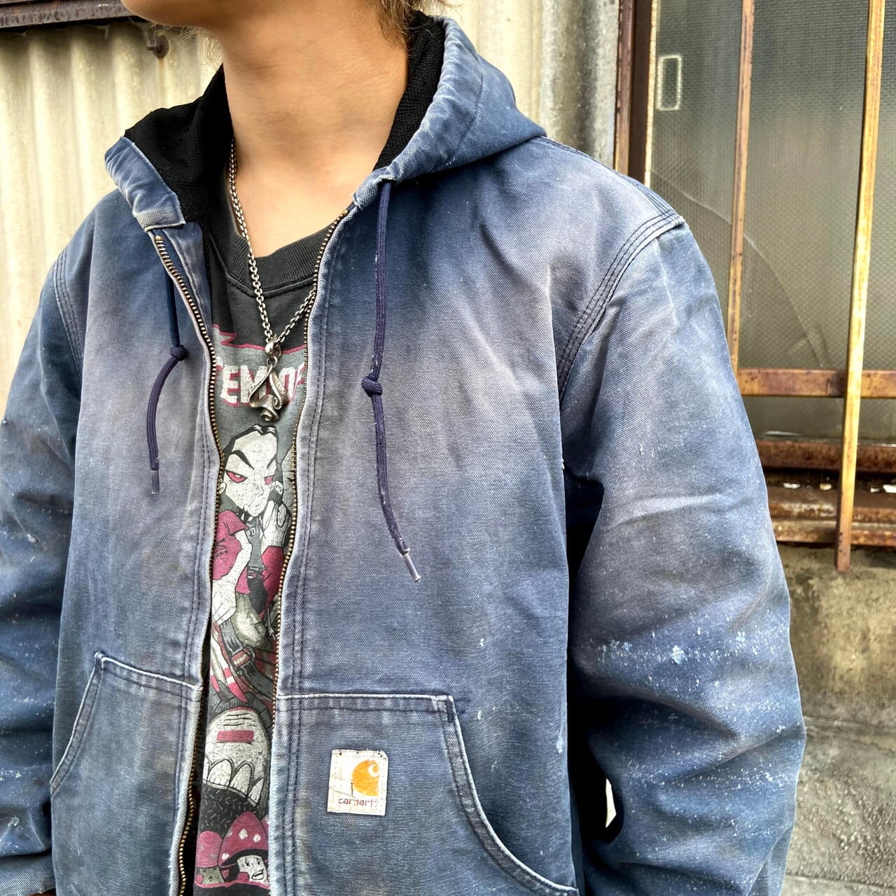 雰囲気系 カーハート アクティブパーカー ワークジャケット メンズM