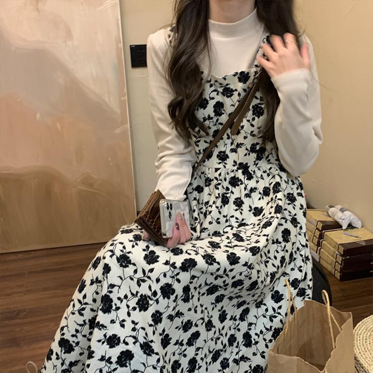 レイヤード風ワンピース