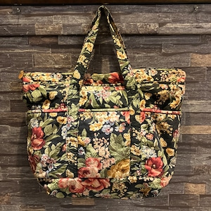 #RALPH LAUREN FLOWER PATTERN TOTE BAG OLD MODEL