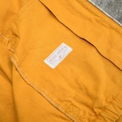 cotton linen stand collar jacket yellow