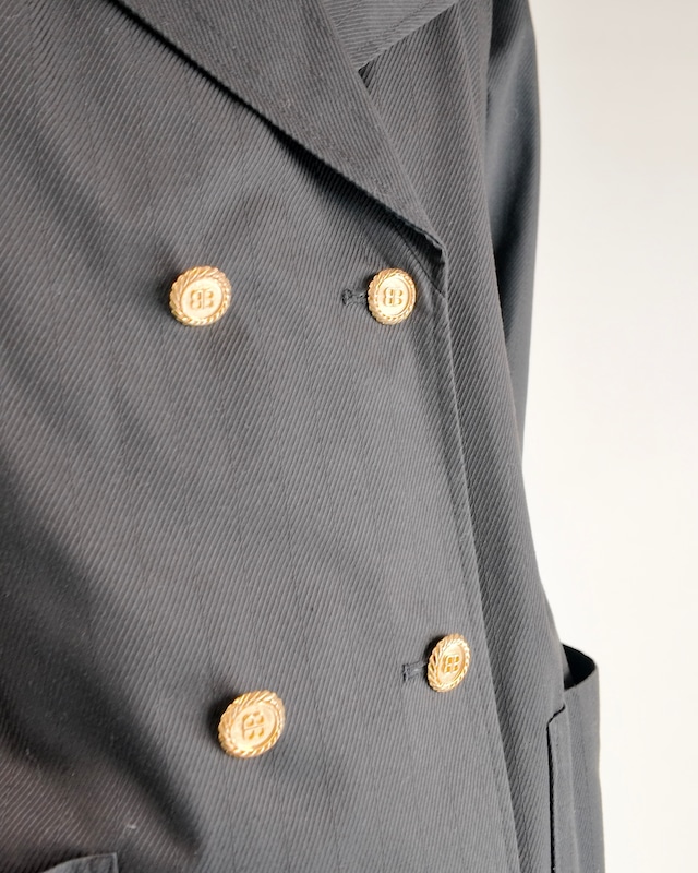 【90s BALENCIAGA】golden button trench coat