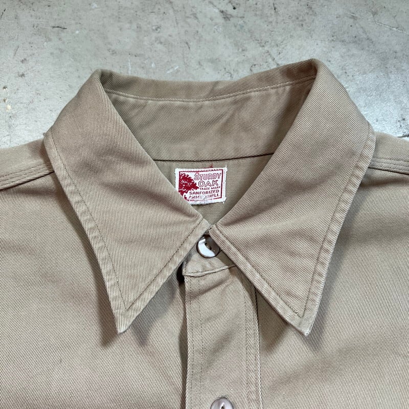 40's STUDY OAK スタディーオーク ARMY TWILL ワークシャツ チノ