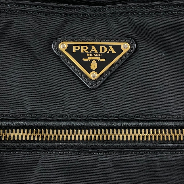 PRADA プラダ ショルダーバッグ ブラック トライアングルロゴ ナイロン 2WAY トートバッグ vintage ヴィンテージ オールド 2krwdw
