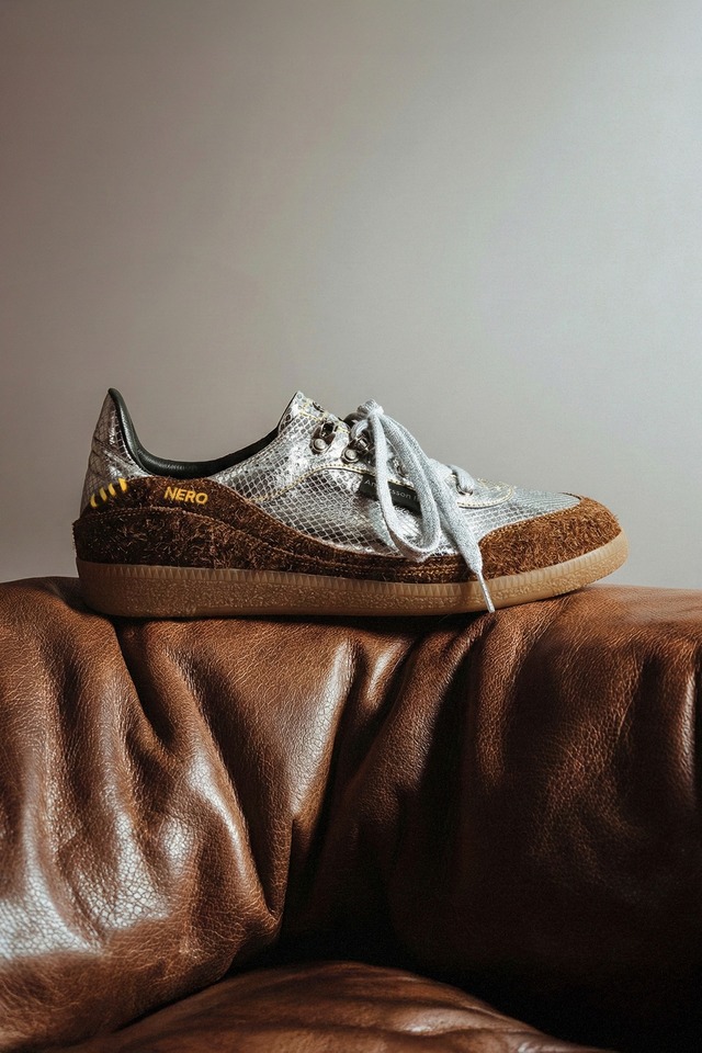 [ANDERSSON BELL] UNISEX NERO TRAINER aaa519u(SILVER/BROWN) 正規品 韓国ブランド 韓国通販 韓国代行 韓国ファッション ANDERSSONBELL アンダーソンベル 日本 店舗