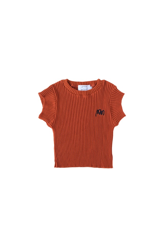 〈 folkmade 26SS 〉 Rib Pullover / F26SS-020 / S-L / ORANGE BROWN