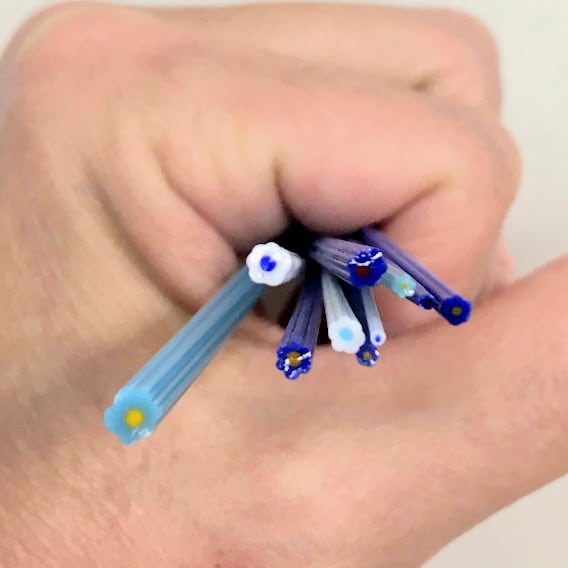 花2色｜ガラスパーツ棒10g｜GG202-10｜主役にも脇役にも便利な小さな