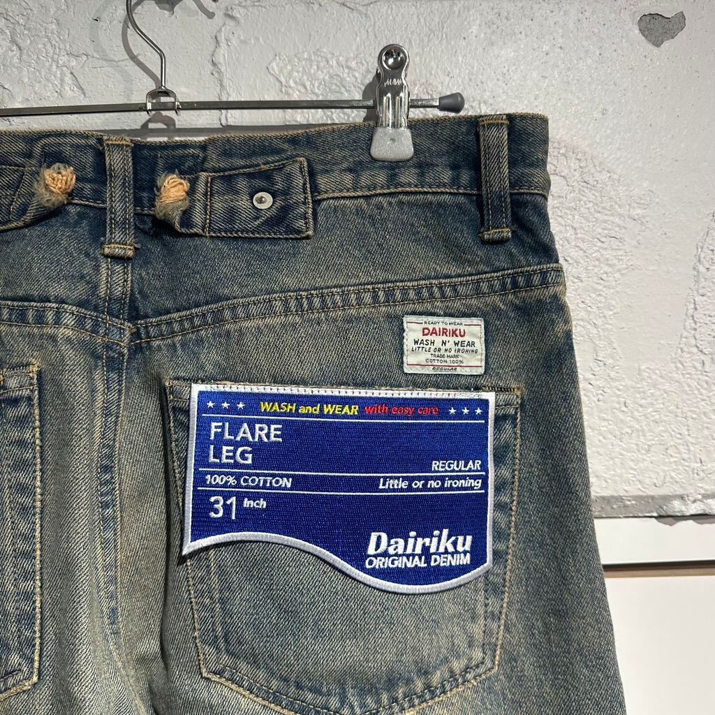DAIRIKU ダイリク 22AW Flare Mud Vintage Denim Pants DAIRIKU ダイリク 22AW Flare Mud Vintage Denim Pants