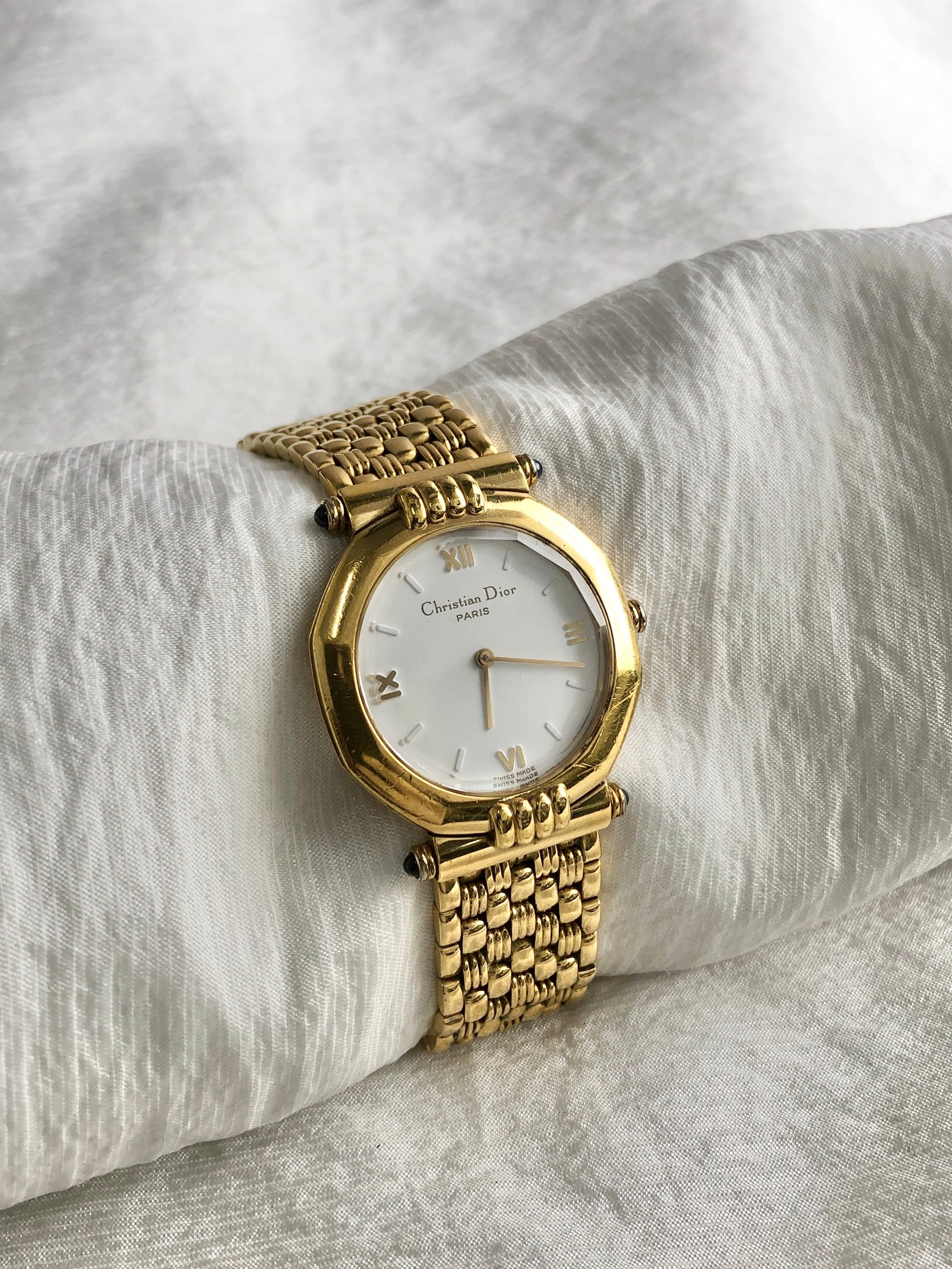 Christian Dior クリスチャン ディオール 腕時計 ゴールド オクタゴン ステンレススチール 63151 クォーツ vintage ヴィンテージ オールド 54f3dy