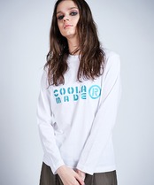 COOLA MADE エンブロイダリーロングスリーブTシャツ (WHITE)　CQ-47008