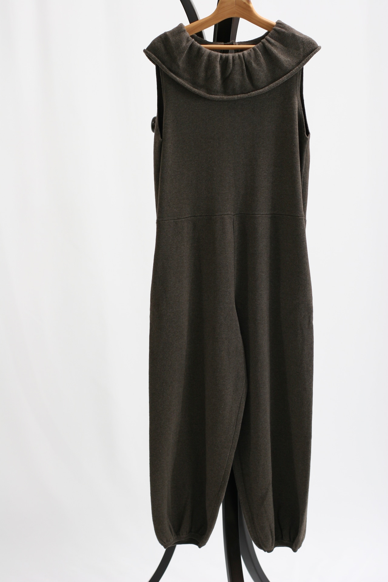 【Gauze#】Pierrot collar knit salopette(G1245)